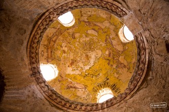 Zodiac fresco in Qasr Amra